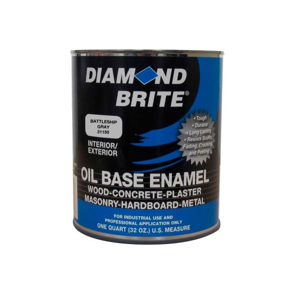 Diamond Brite Interior/Exterior Paint, Gloss, Battleship Gray, 32 oz 31150-4 - main